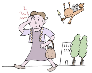 イラスト:頭痛は黄信号