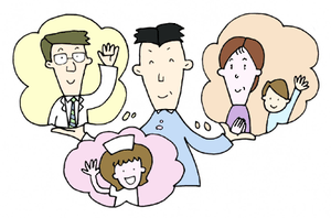 イラスト:長期治療… 根気よく