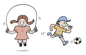 イラスト:適度な運動を