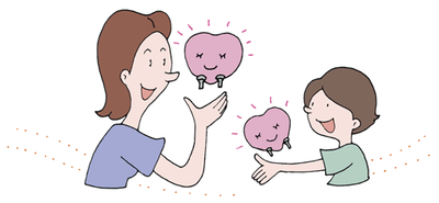 イラスト:「こどもにも使える人工心臓の開発も進む」