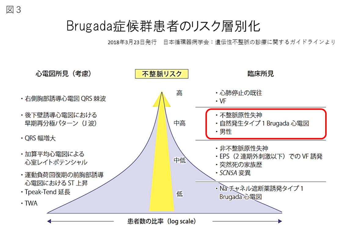 図3. Brugada症候群患者のリスク層別化