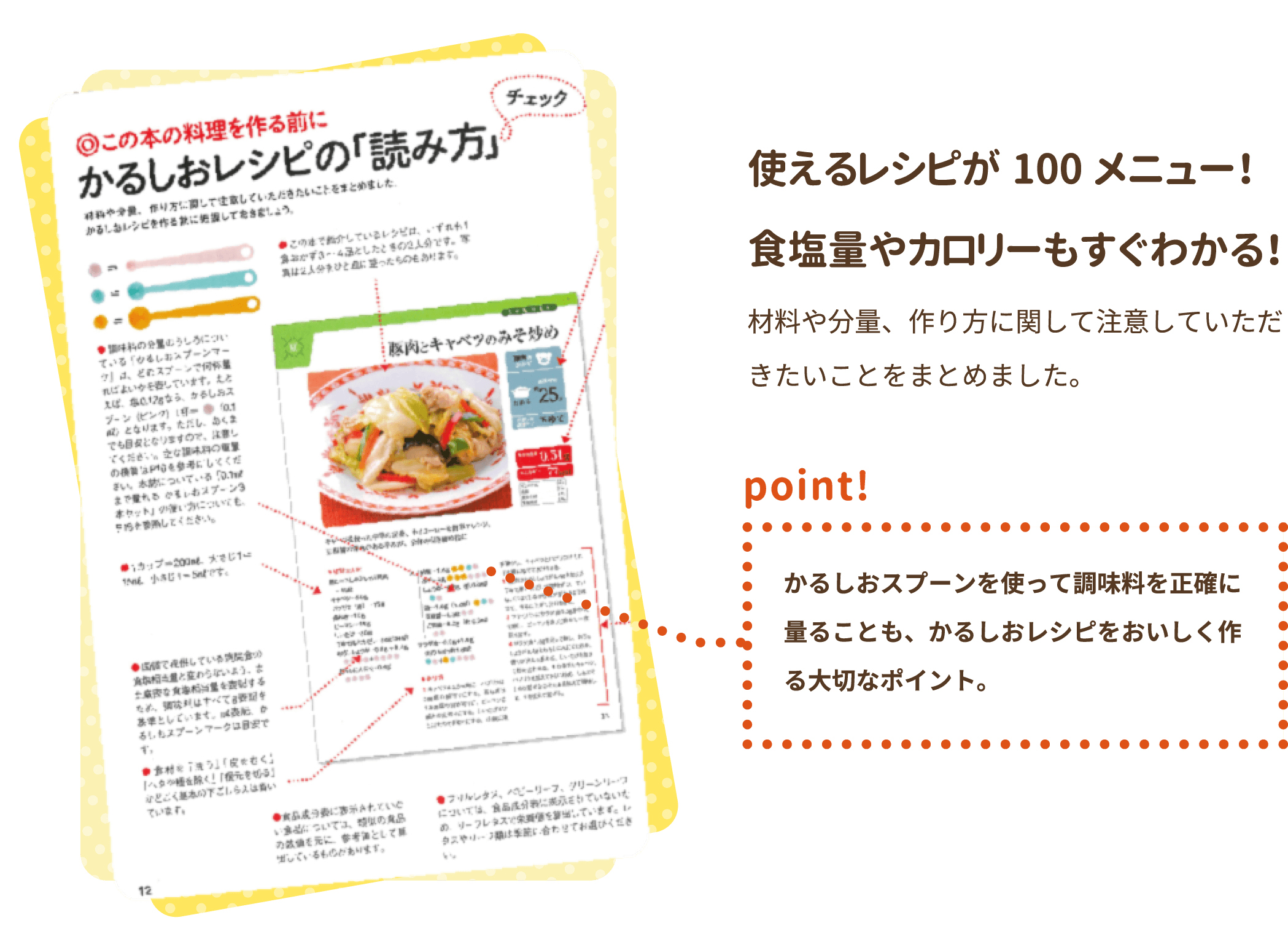 使えるレシピが100メニュー！材料や分量、作り方に関して注意していただきたいことをまとめました。