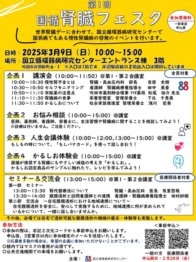 第1回　国循腎臓フェスタポスター